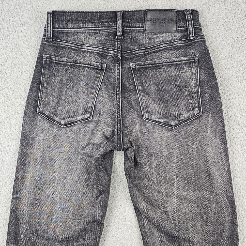 Lucky Brand Zoe Straight Jeans Womens 6/28 Black High Rise Raw Hem 7W15367 - Picture 3 of 10